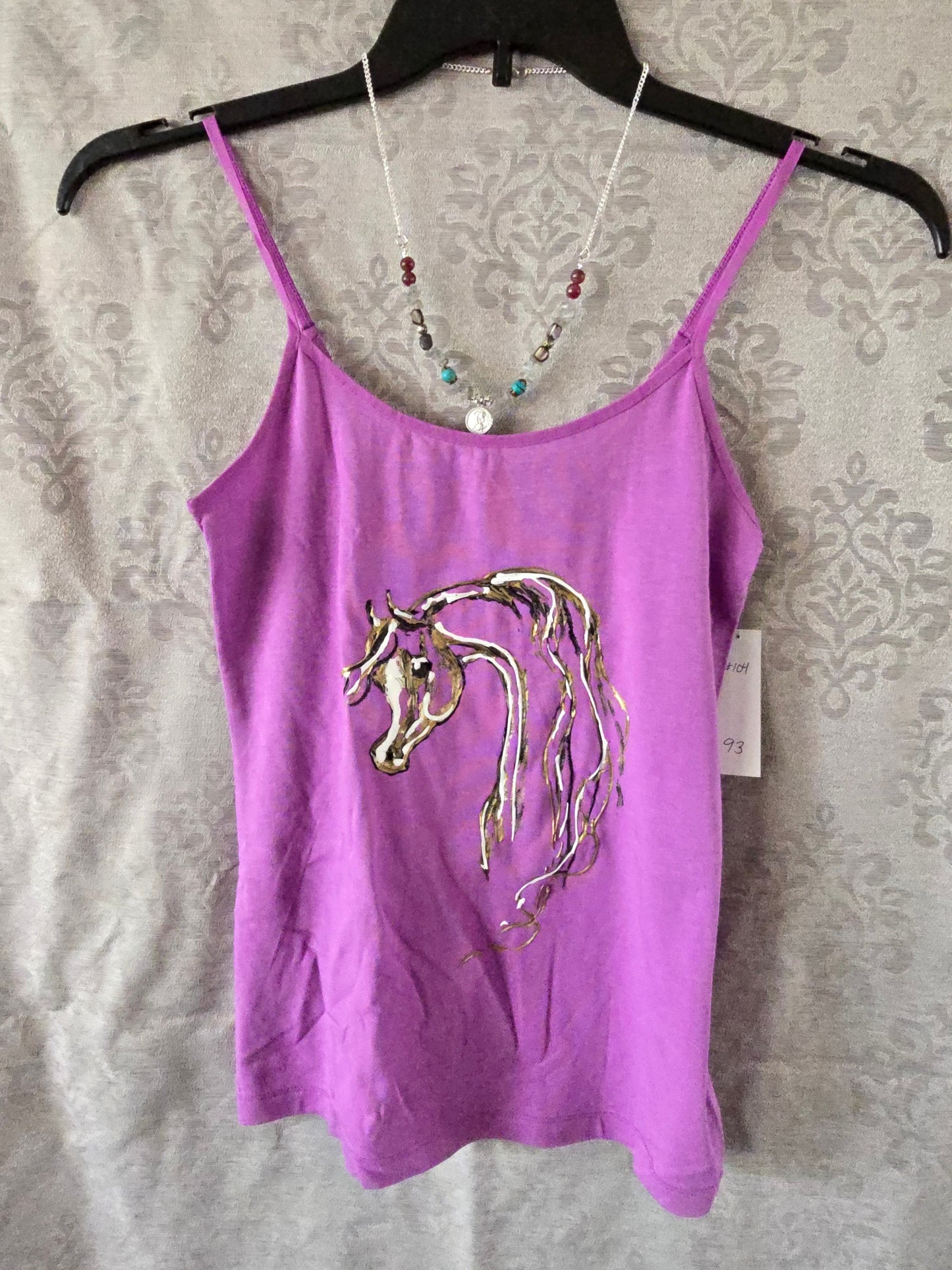 Hand-Painted Arabian Horse Cami — Original Wearable Art