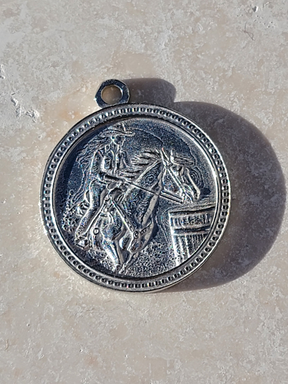 Pewter Barrel Racing Pendant