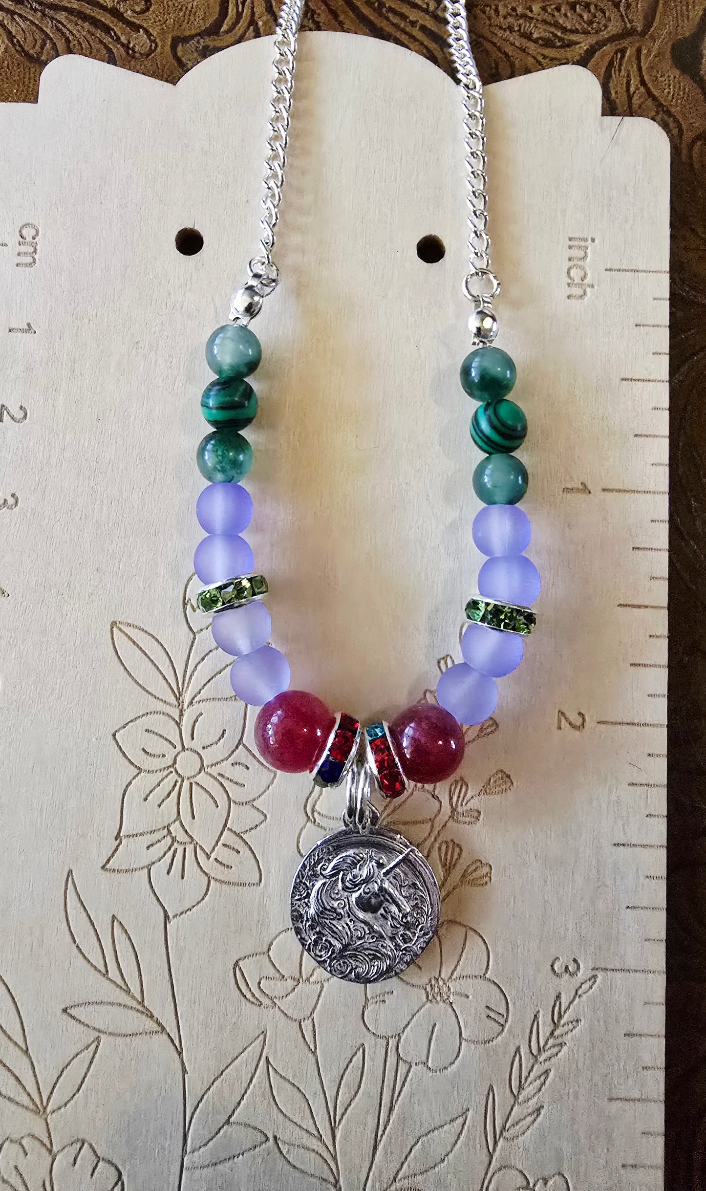 Enchanted Meadow — Unicorn Pewter Necklace