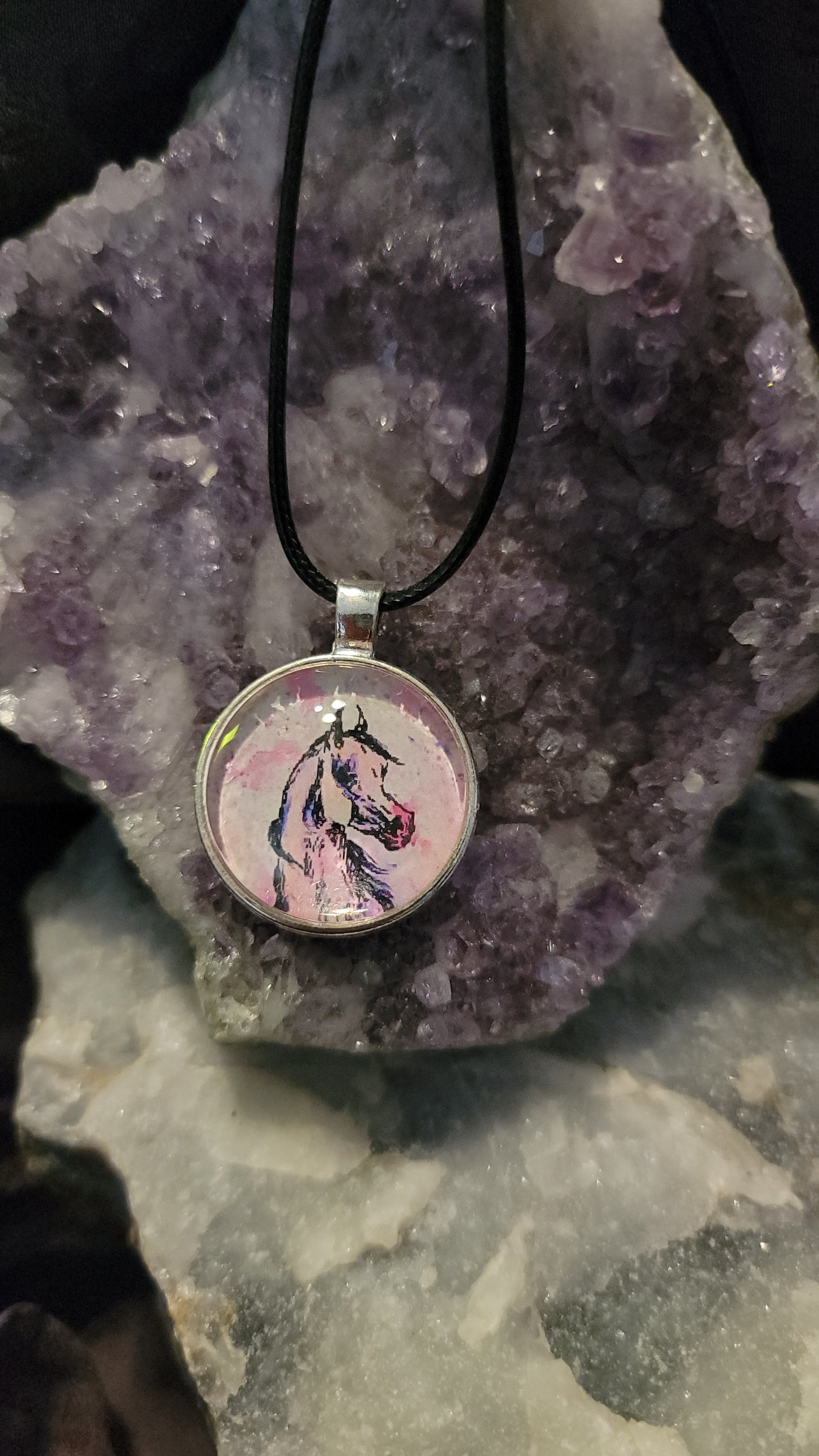 Arabian Horse Art Print Pendant Necklace