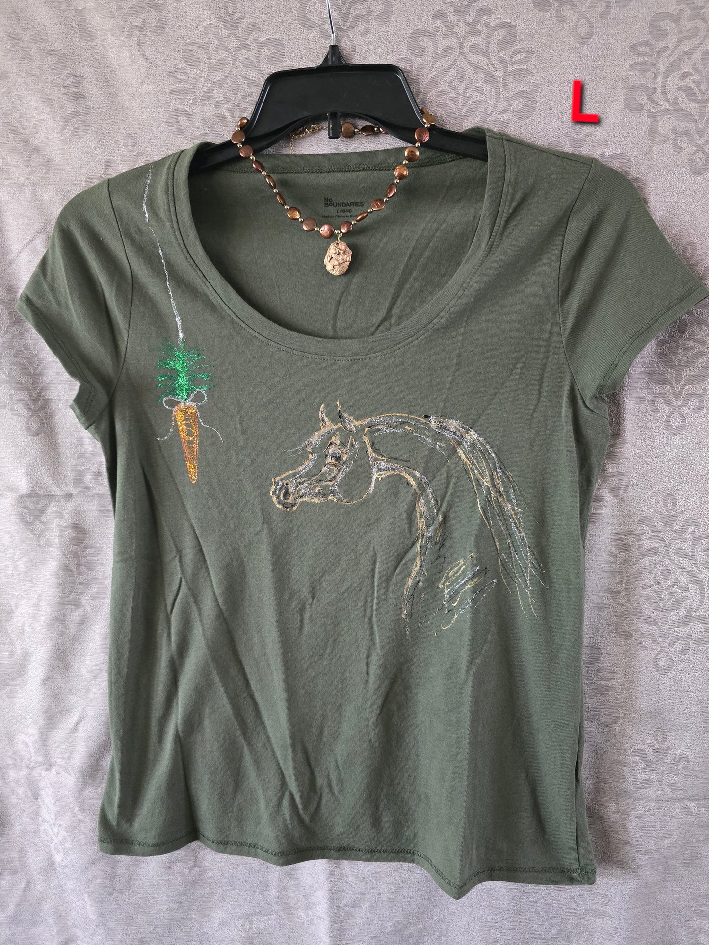 Hand-Painted Arabian Horse T-Shirt — Original Wearable Art
