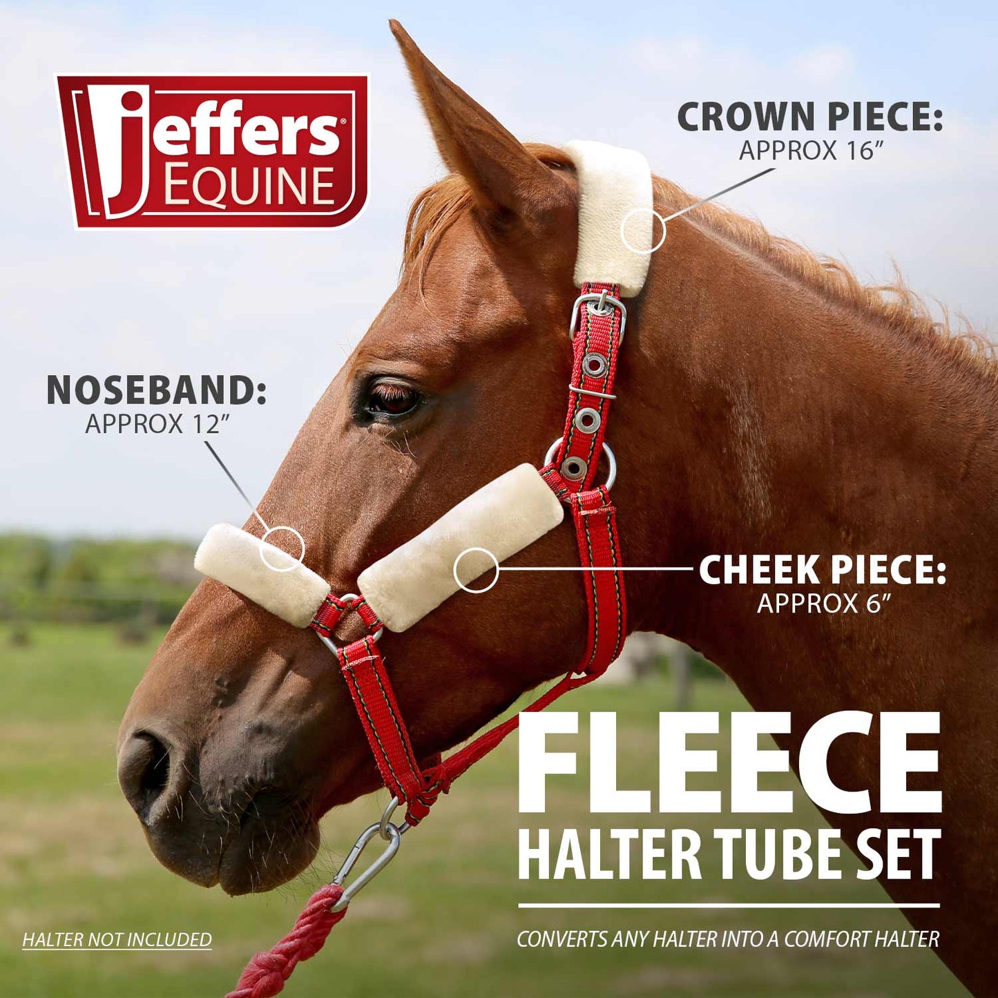 Soft Horse Fleece Halter Tube, 4 Piece Comfort Set