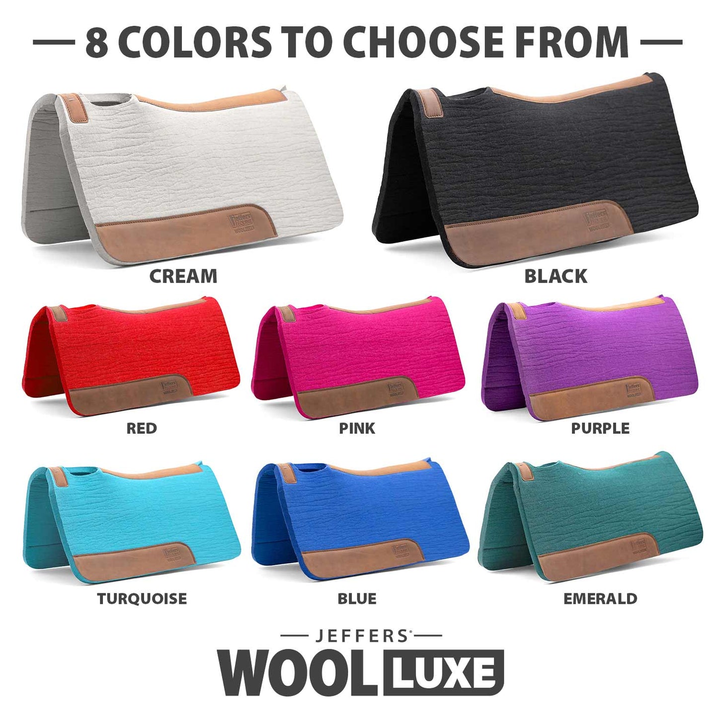 Premium WoolLuxe 100% Wool Equine Saddle Pad – Cushioned, Breathable, and Shock-Absorbing