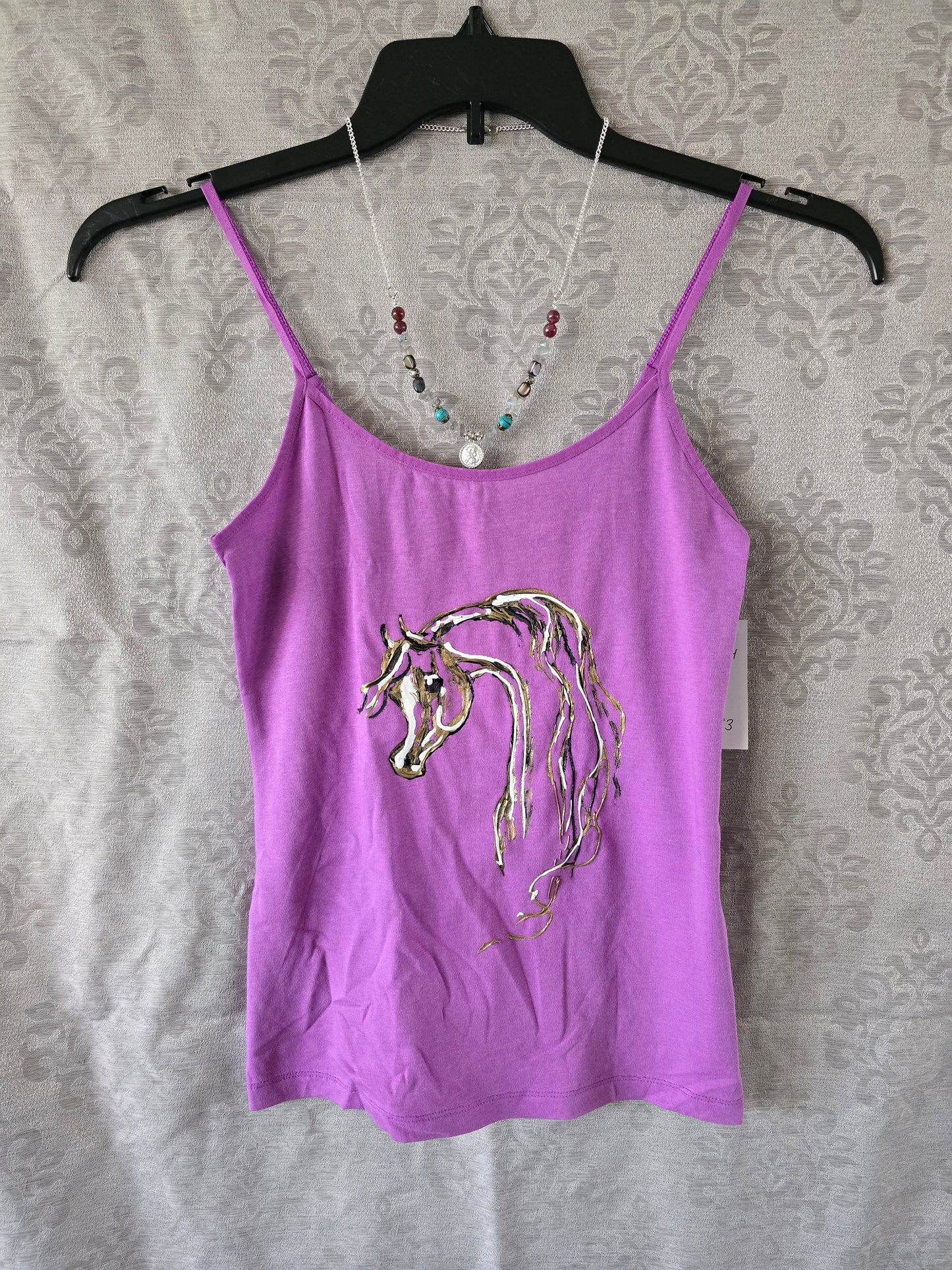 Hand-Painted Arabian Horse Cami — Original Wearable Art