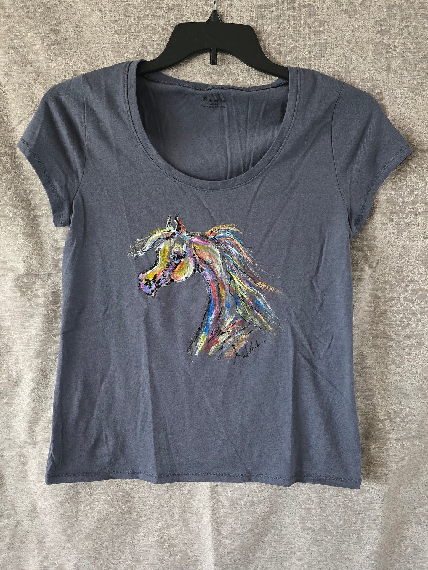 Hand-Painted Arabian Horse T-Shirt — Original Wearable Art
