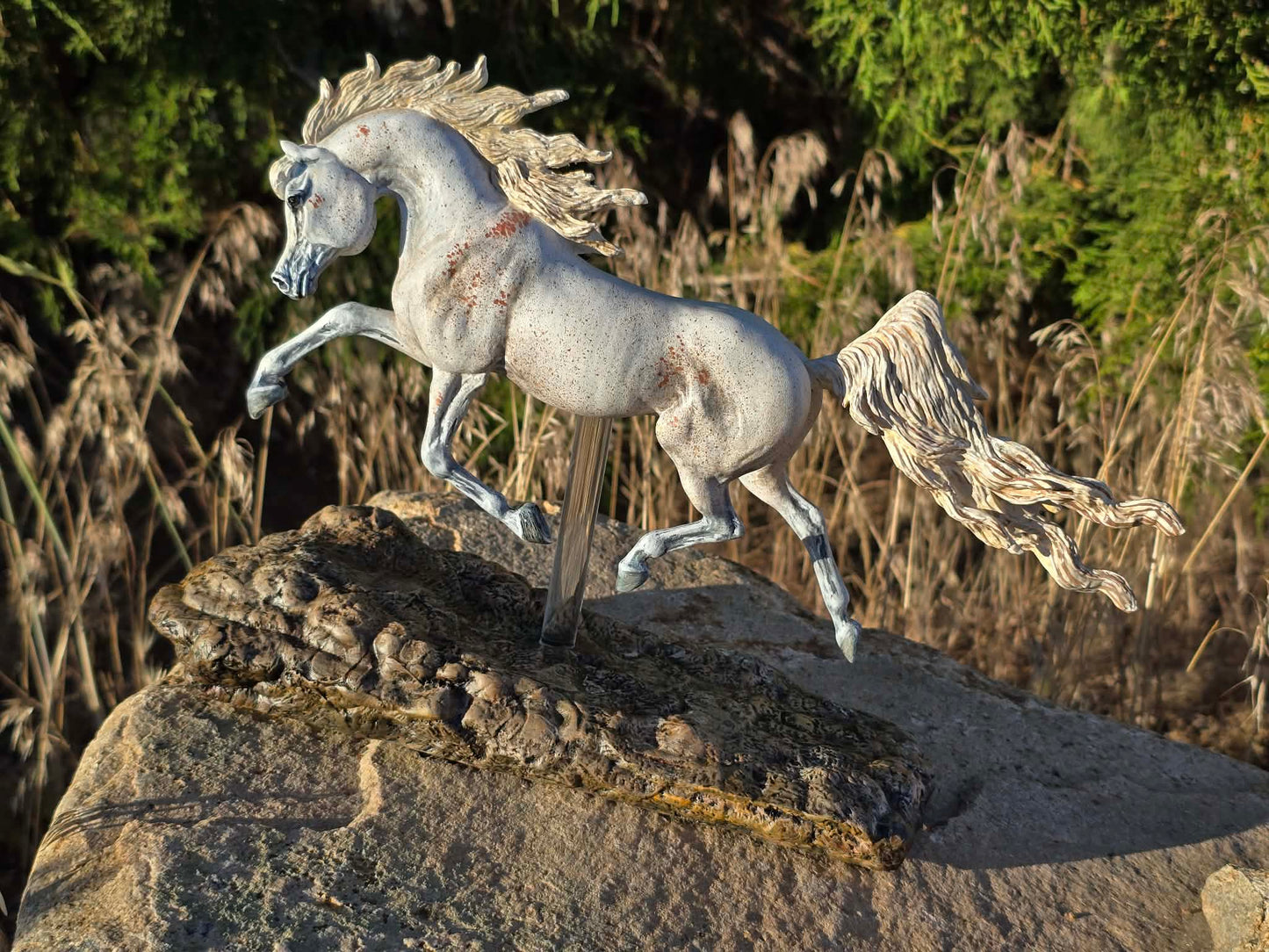 Shahdeen – Flea Bitten Grey | One of a Kind Hand Painted Model Horse