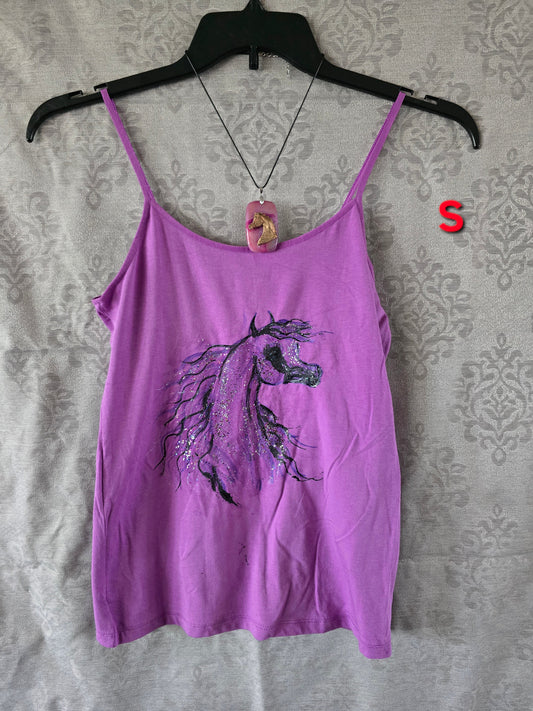 Hand-Painted Arabian Horse Cami — Original Wearable Art