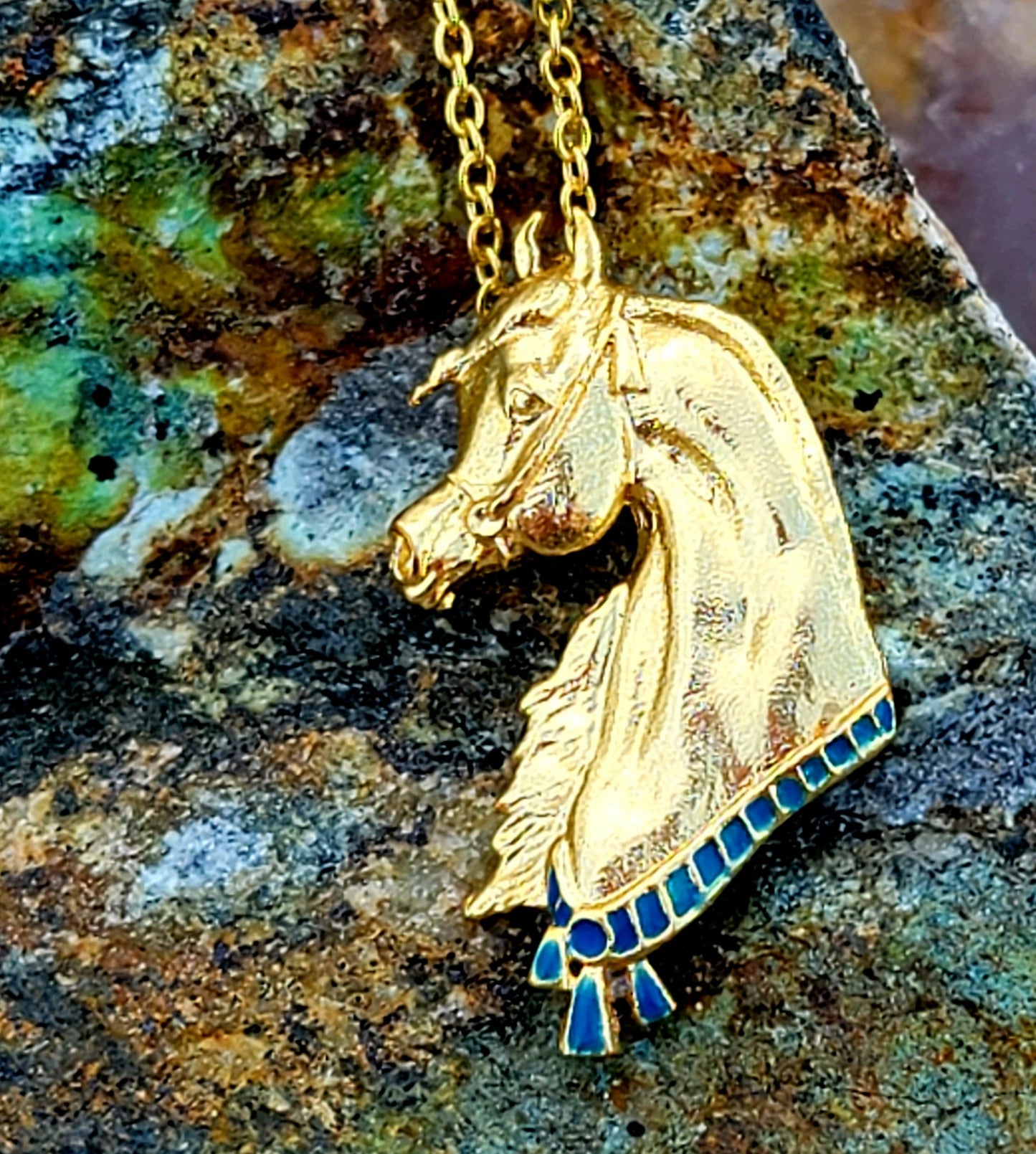 18K Gold Plated Arabian Horse Necklace