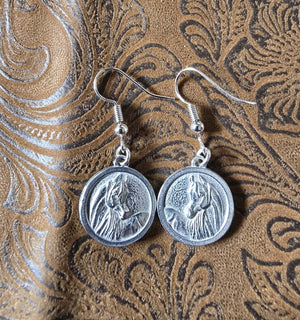 Arabian Horse "Sweet Mare" Pewter Dangle Earrings