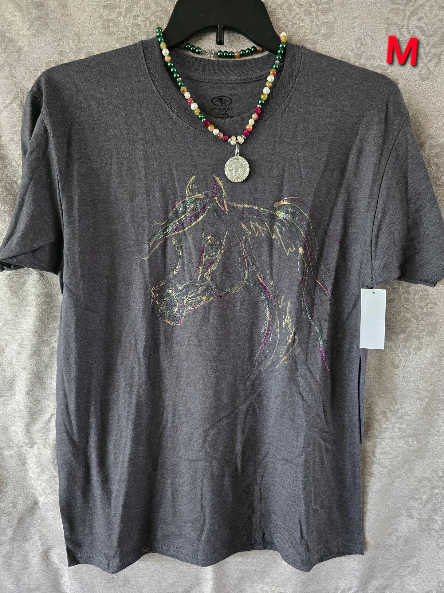 Hand-Painted Arabian Horse T-Shirt — Original Wearable Art