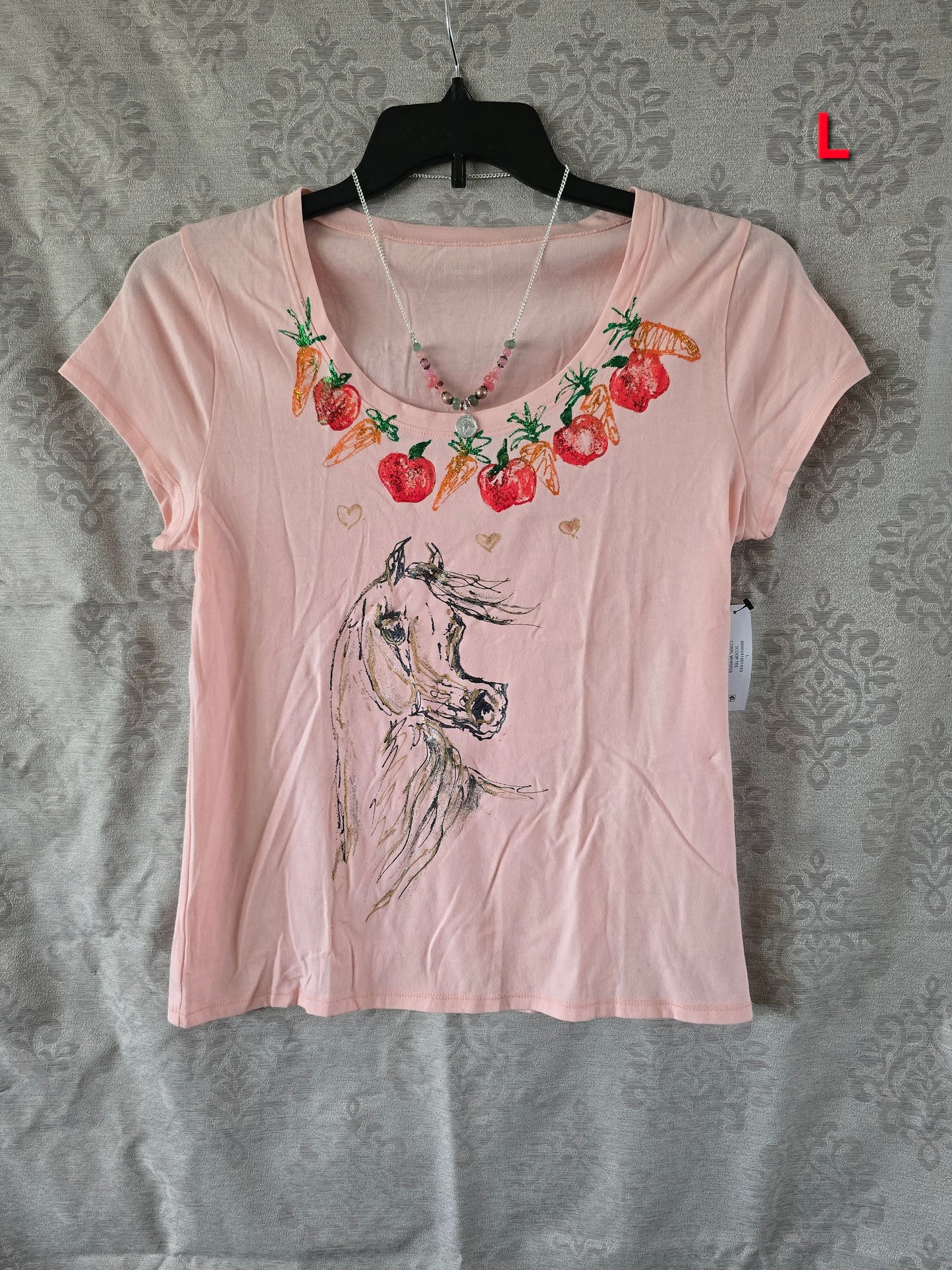 Hand-Painted Arabian Horse T-Shirt — Original Wearable Art