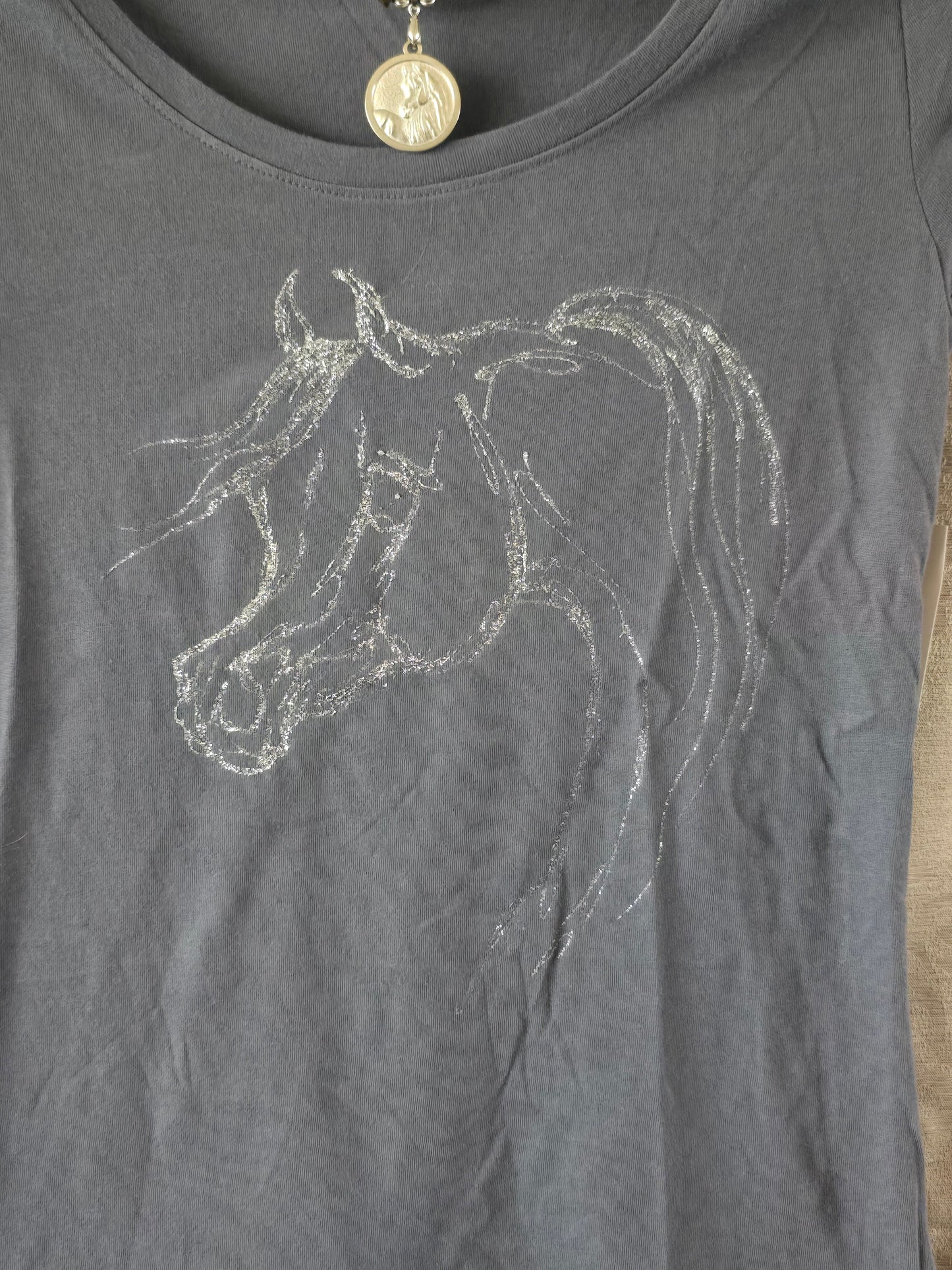 Hand-Painted Arabian Horse T-Shirt — Original Wearable Art