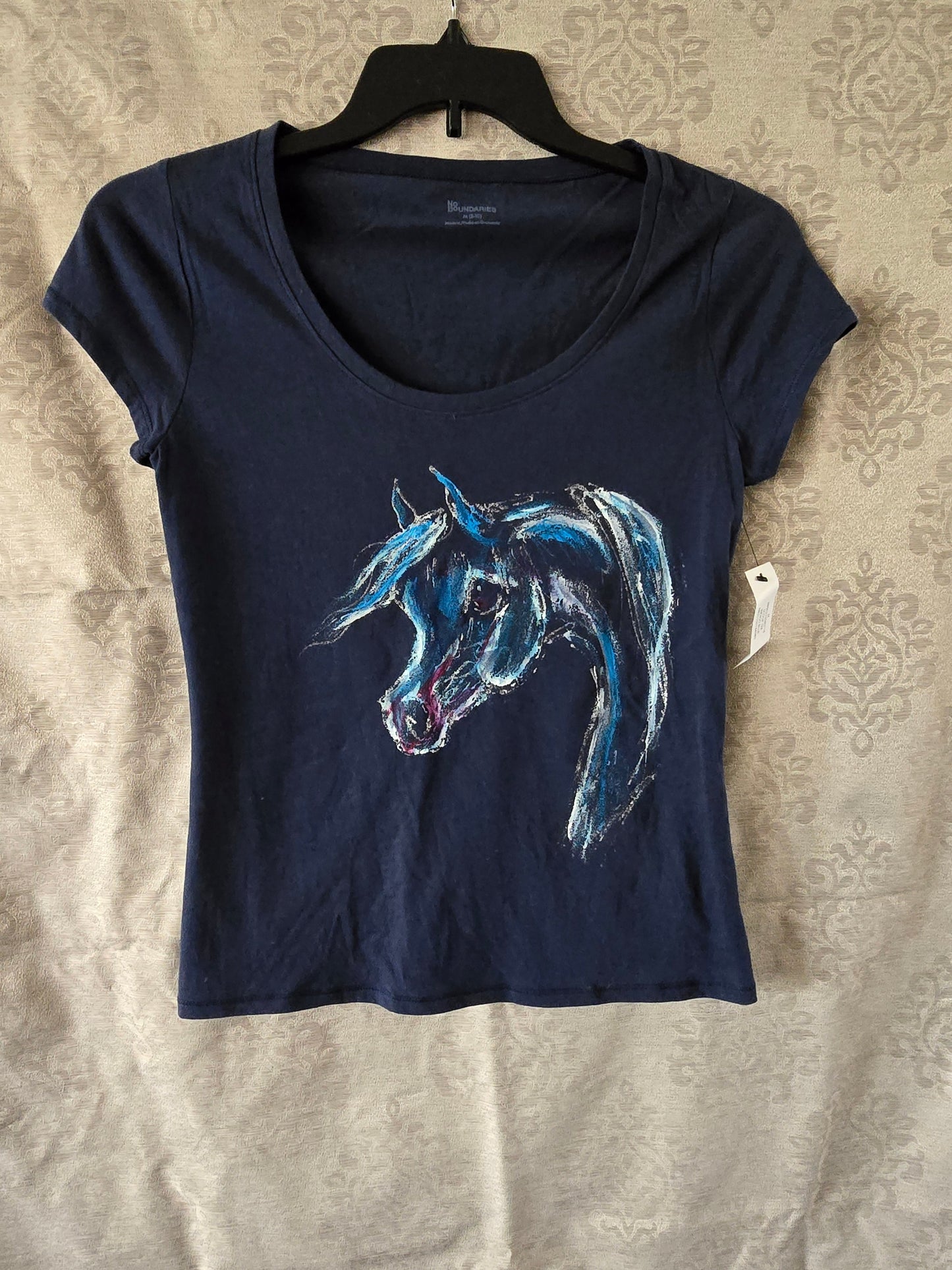 Hand-Painted Arabian Horse T-Shirt — Original Wearable Art