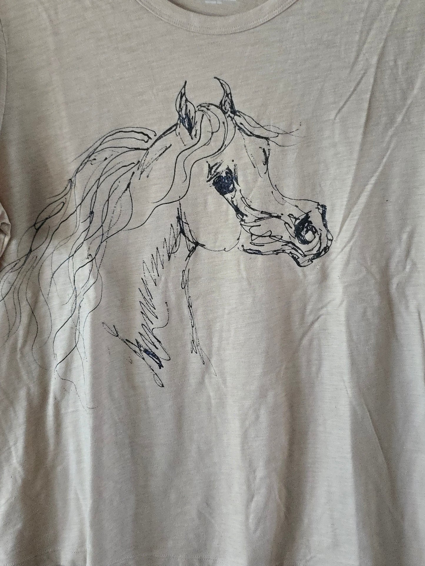 Hand-Painted Arabian Horse T-Shirt — Original Wearable Art