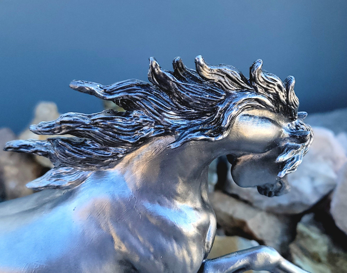 Shahdeen – White Bronze | One of a Kind Model Horse Sculpture