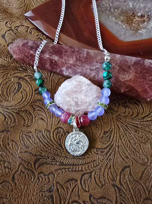 Enchanted Meadow — Unicorn Pewter Necklace