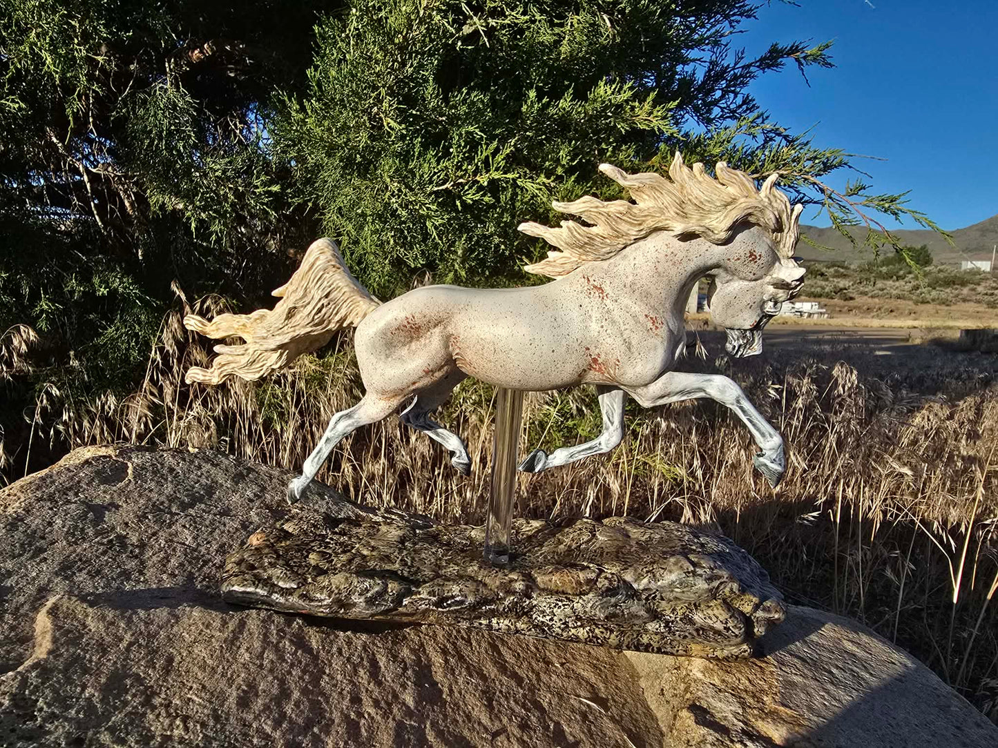 Shahdeen – Flea Bitten Grey | One of a Kind Hand Painted Model Horse