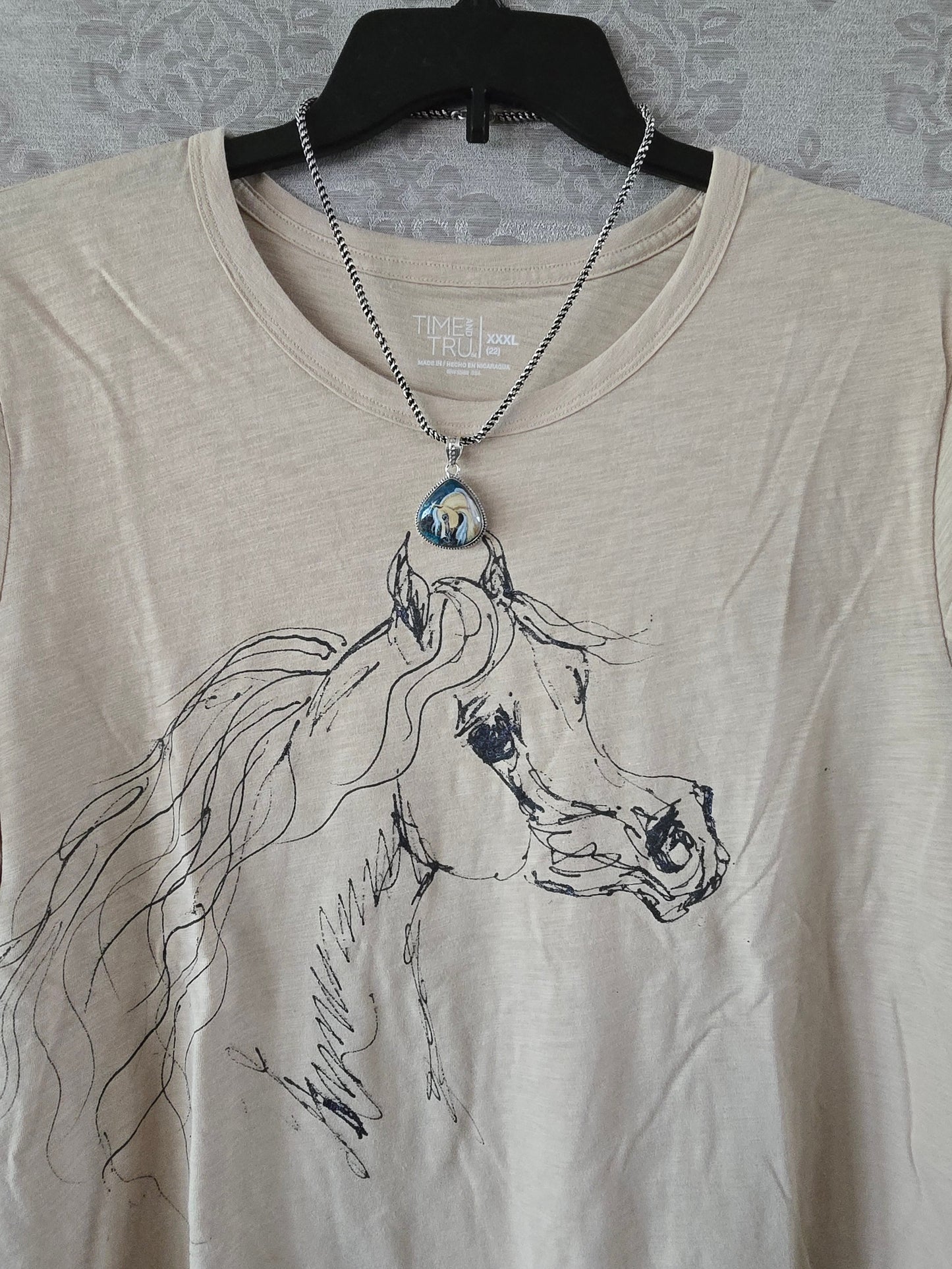 Hand-Painted Arabian Horse T-Shirt — Original Wearable Art