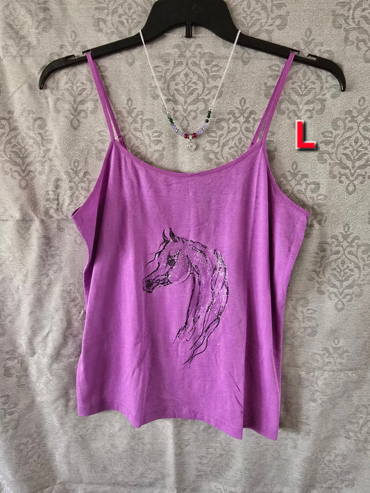 Hand-Painted Arabian Horse Cami — Original Wearable Art