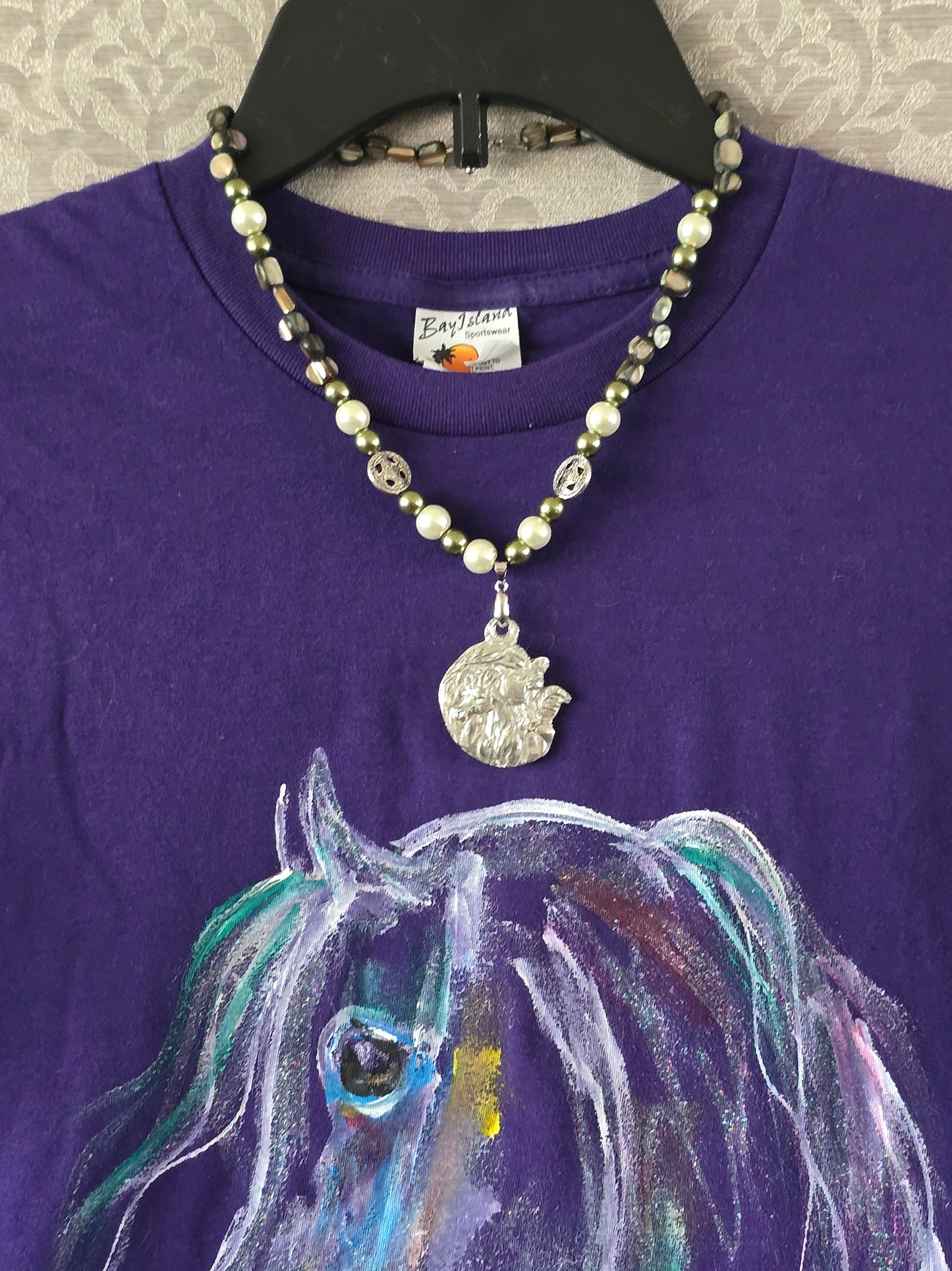 Hand-Painted Arabian Horse T-Shirt — Original Wearable Art