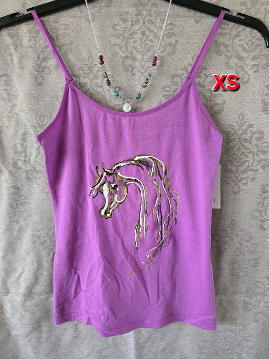 Hand-Painted Arabian Horse Cami — Original Wearable Art