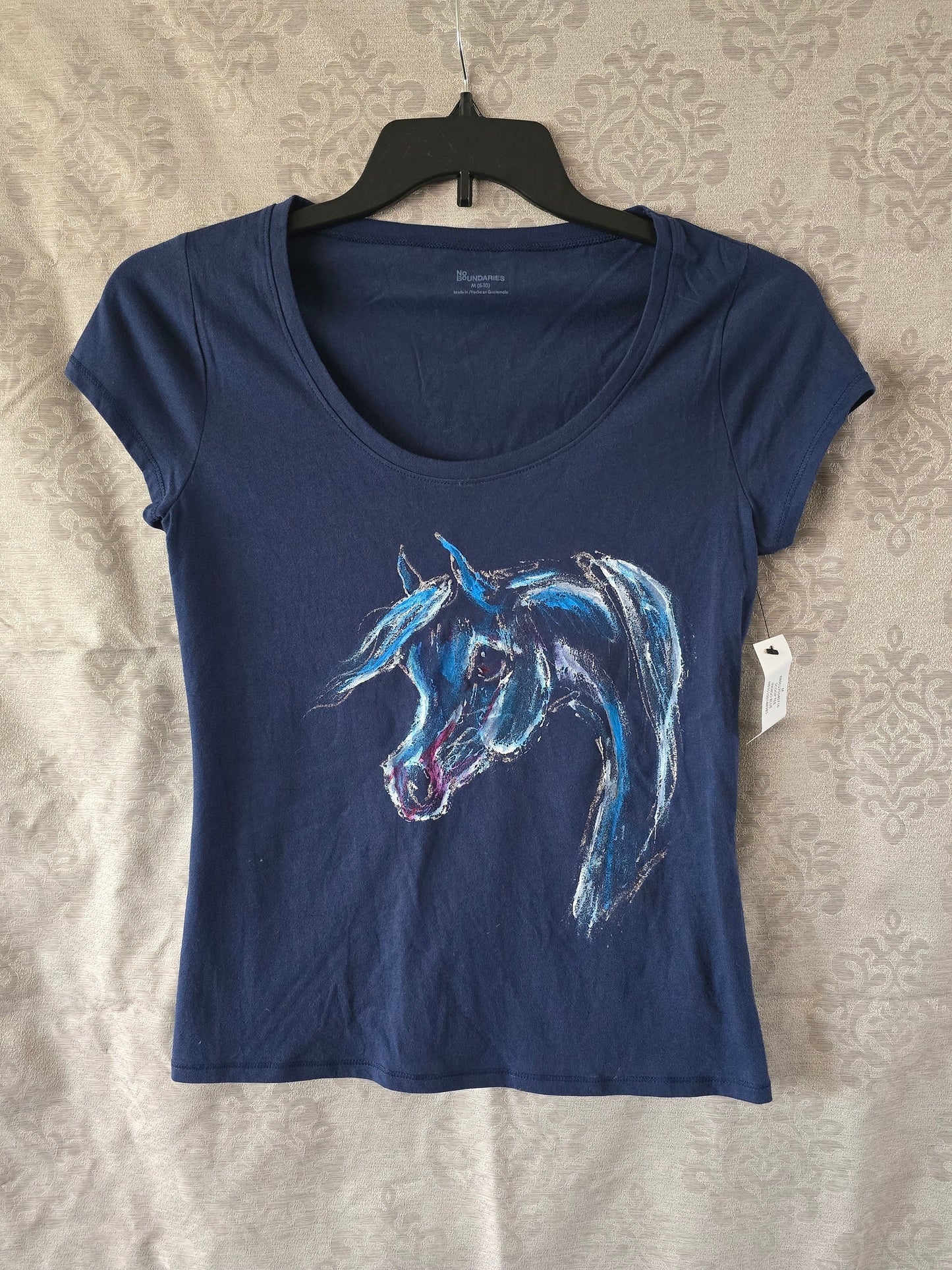 Hand-Painted Arabian Horse T-Shirt — Original Wearable Art