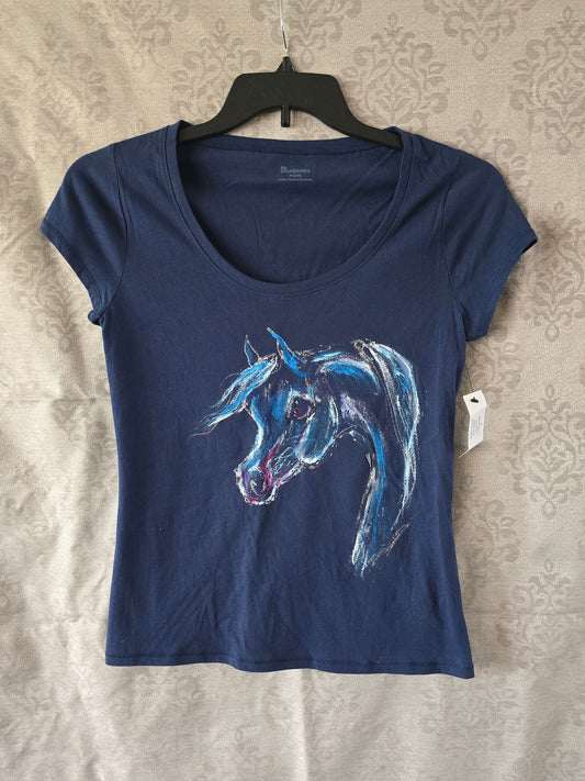 Hand-Painted Arabian Horse T-Shirt — Original Wearable Art