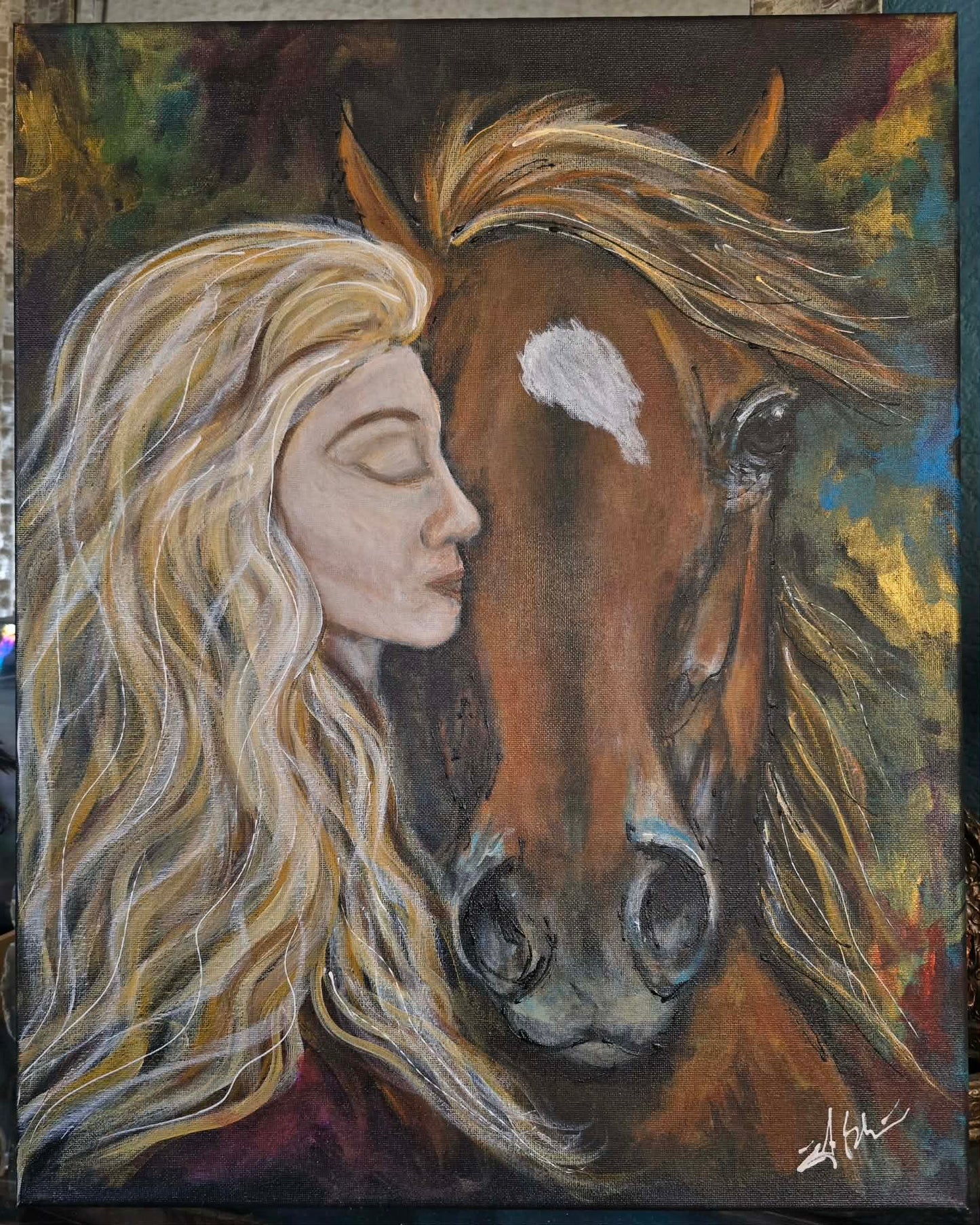 Soul Bond — Original Equestrian Acrylic Painting