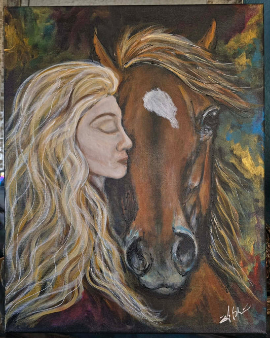 Soul Bond — Original Equestrian Acrylic Painting
