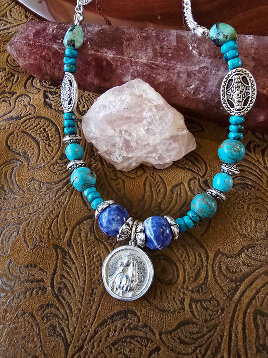 Blue Jeans — Handmade Gemstone Necklace