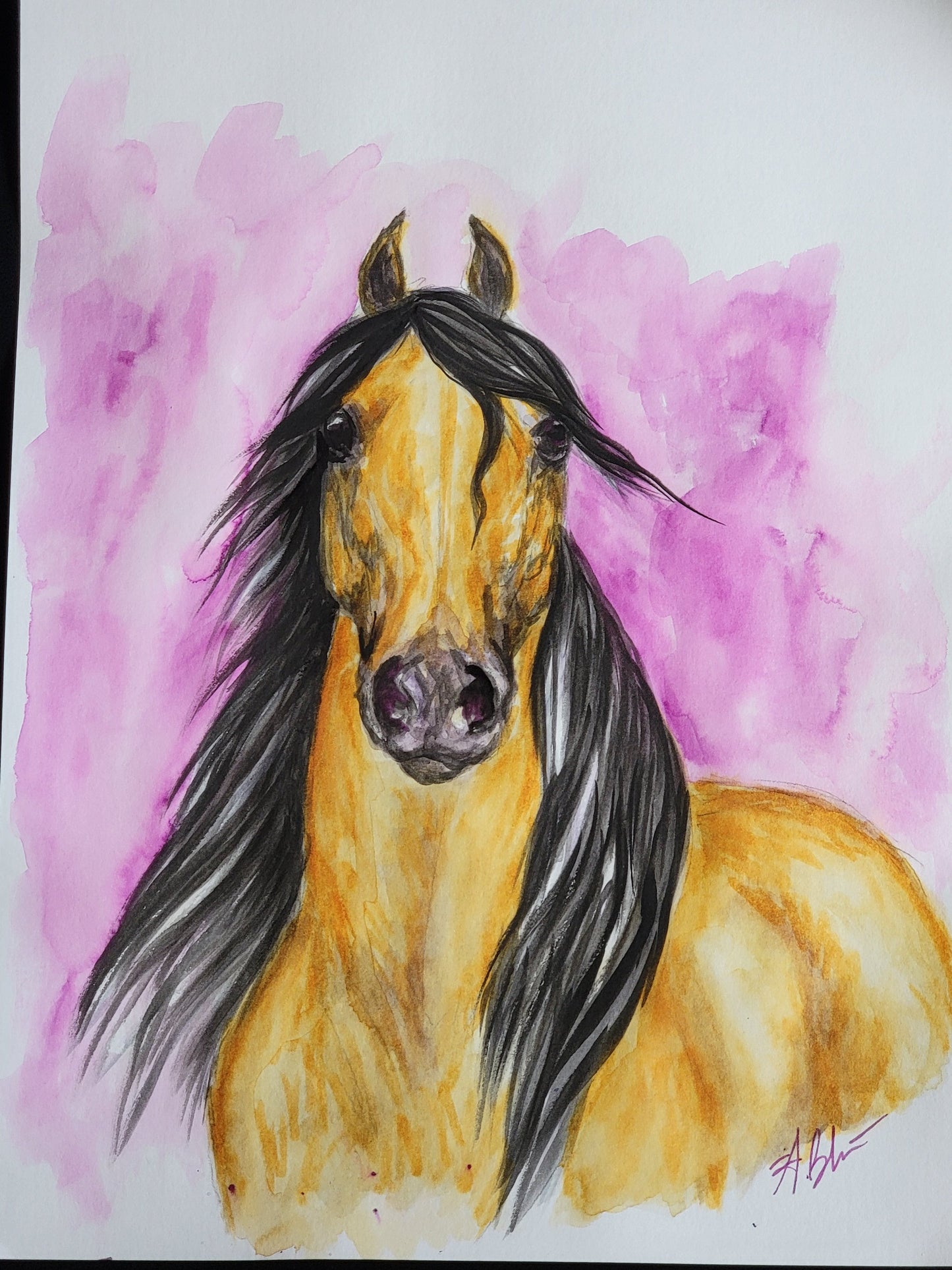 Dhahab al-Layl — Original 9x12" Watercolor Painting