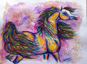 Cover Girl Arabian Horse Art Print Signed