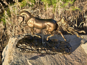 Shahdeen – Faux Bronze | One of a Kind Hand Painted Model Horse