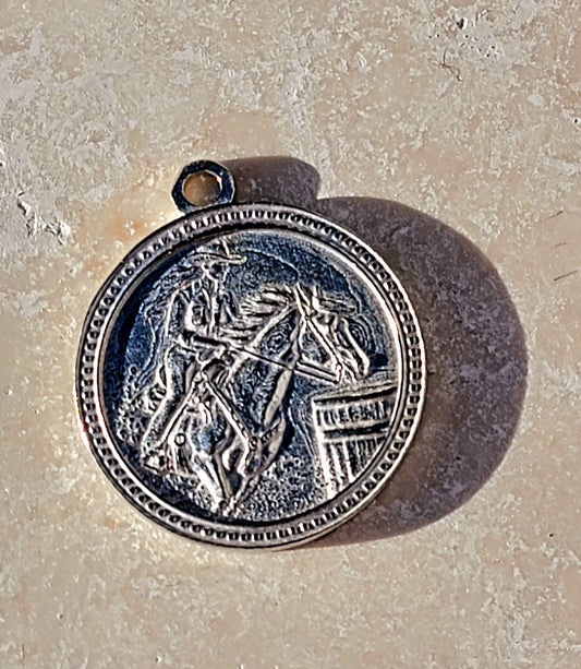 Pewter Barrel Racing Pendant
