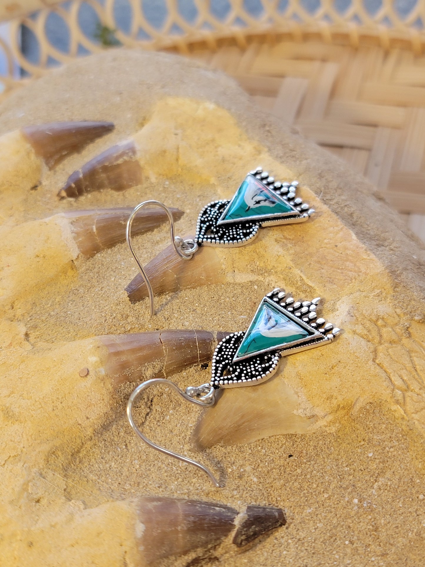Tribal Bedouin Sterling Silver Arabian Horse earrings