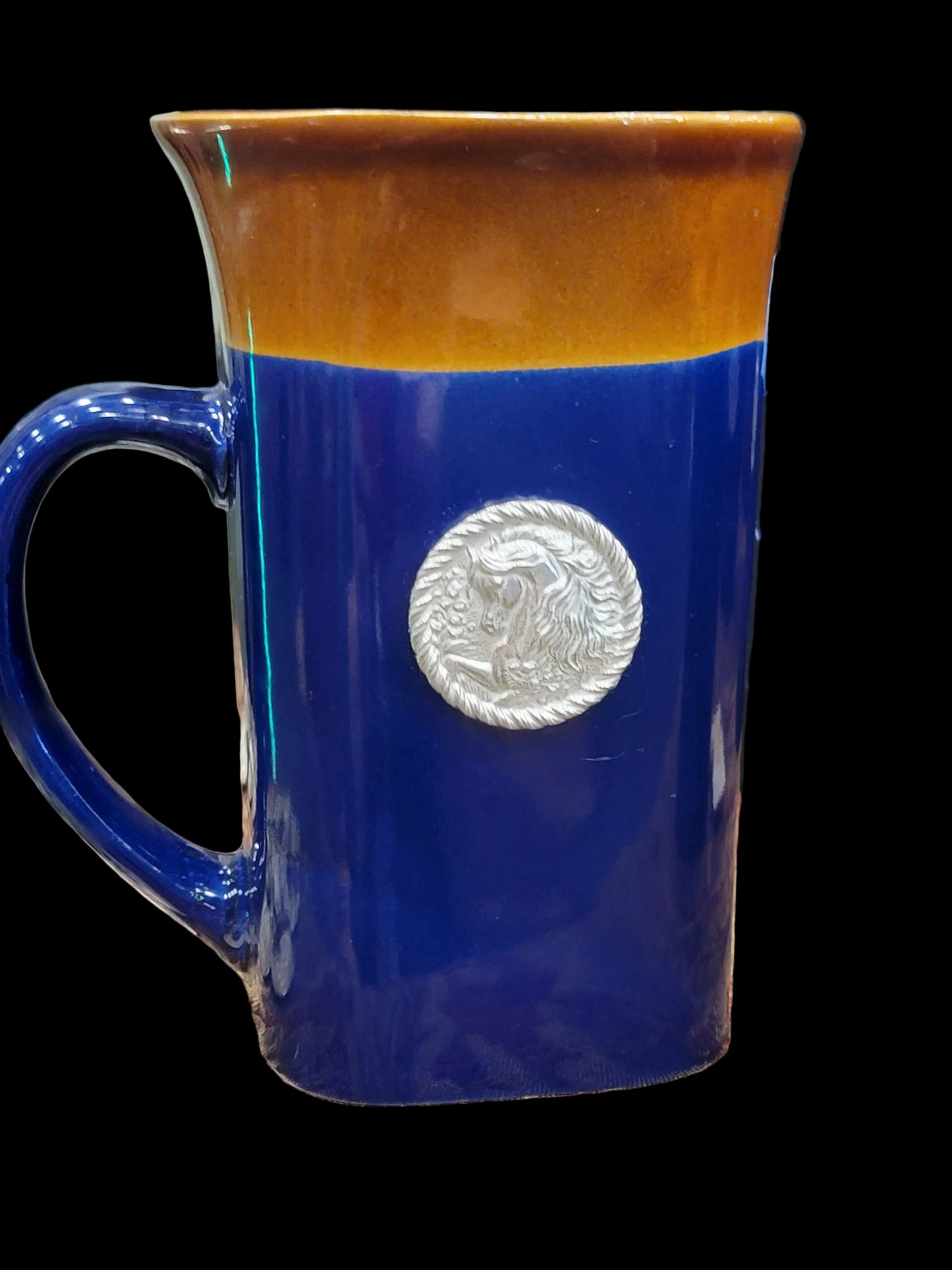 Arabian Horse Coffee Mug with Pewter Medallion