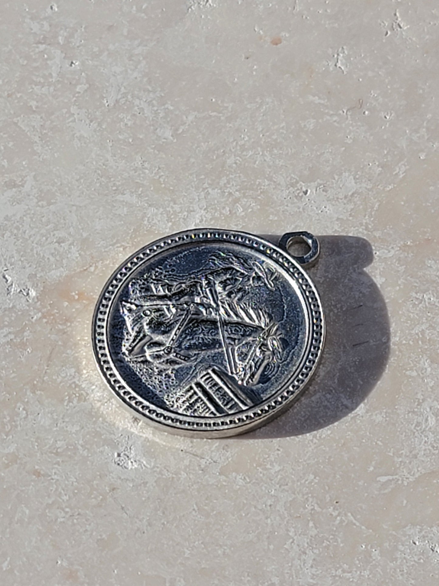 Pewter Barrel Racing Pendant