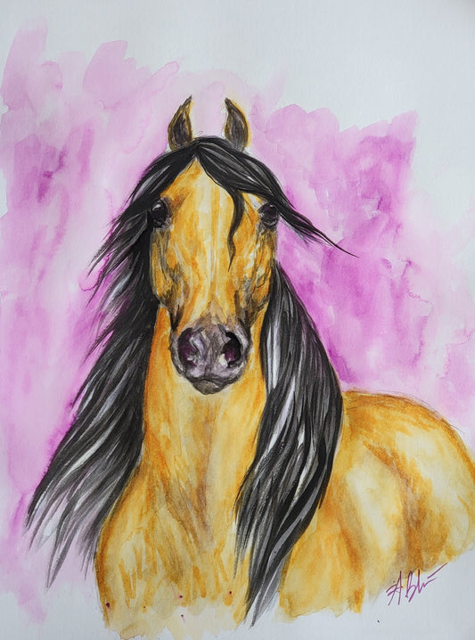 Dhahab al-Layl — Original 9x12" Watercolor Painting
