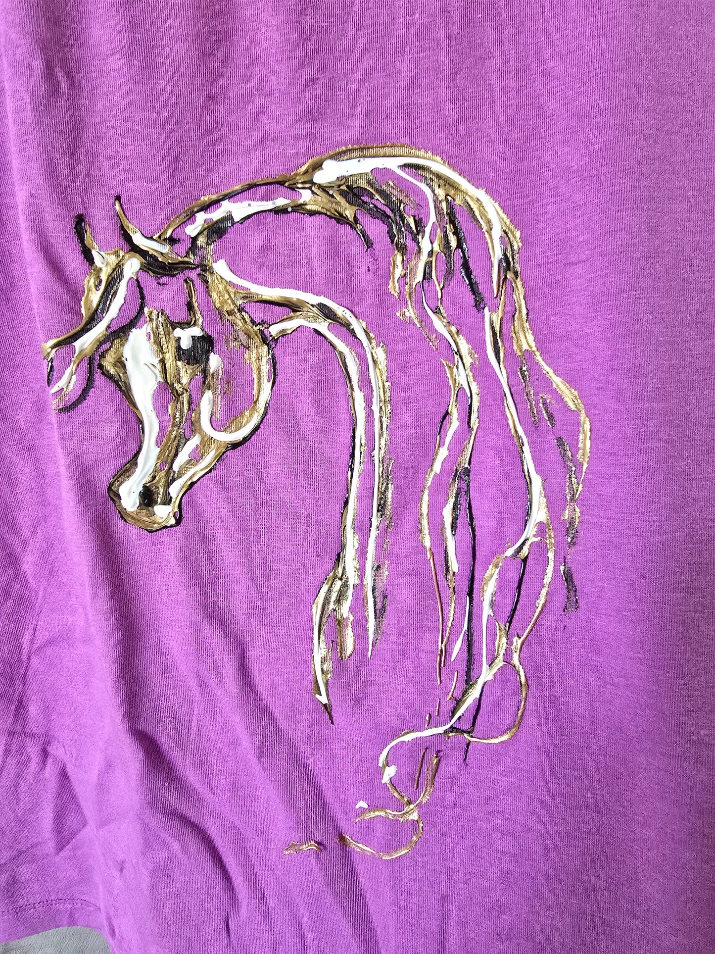 Hand-Painted Arabian Horse Cami — Original Wearable Art