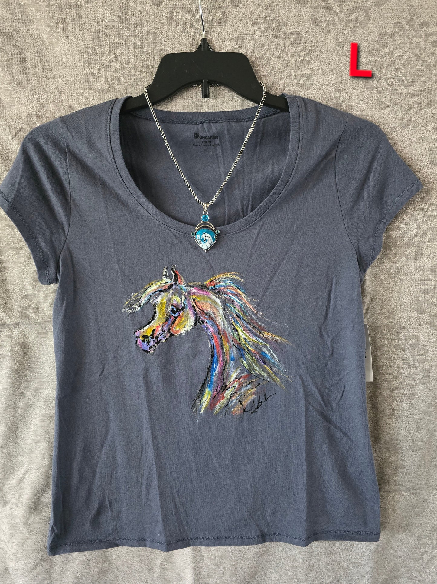 Hand-Painted Arabian Horse T-Shirt — Original Wearable Art