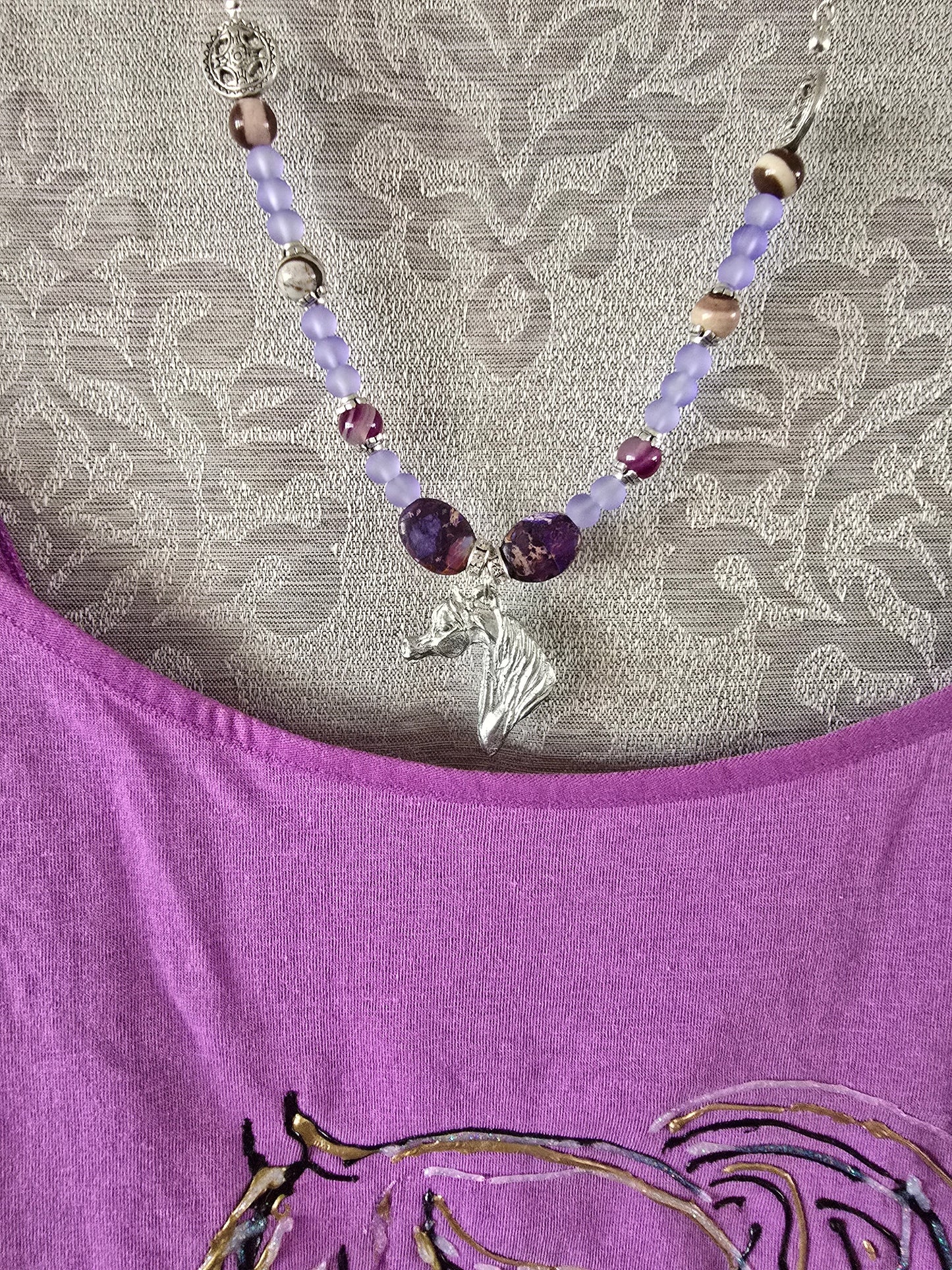 Hand-Painted Arabian Horse Cami — Original Wearable Art