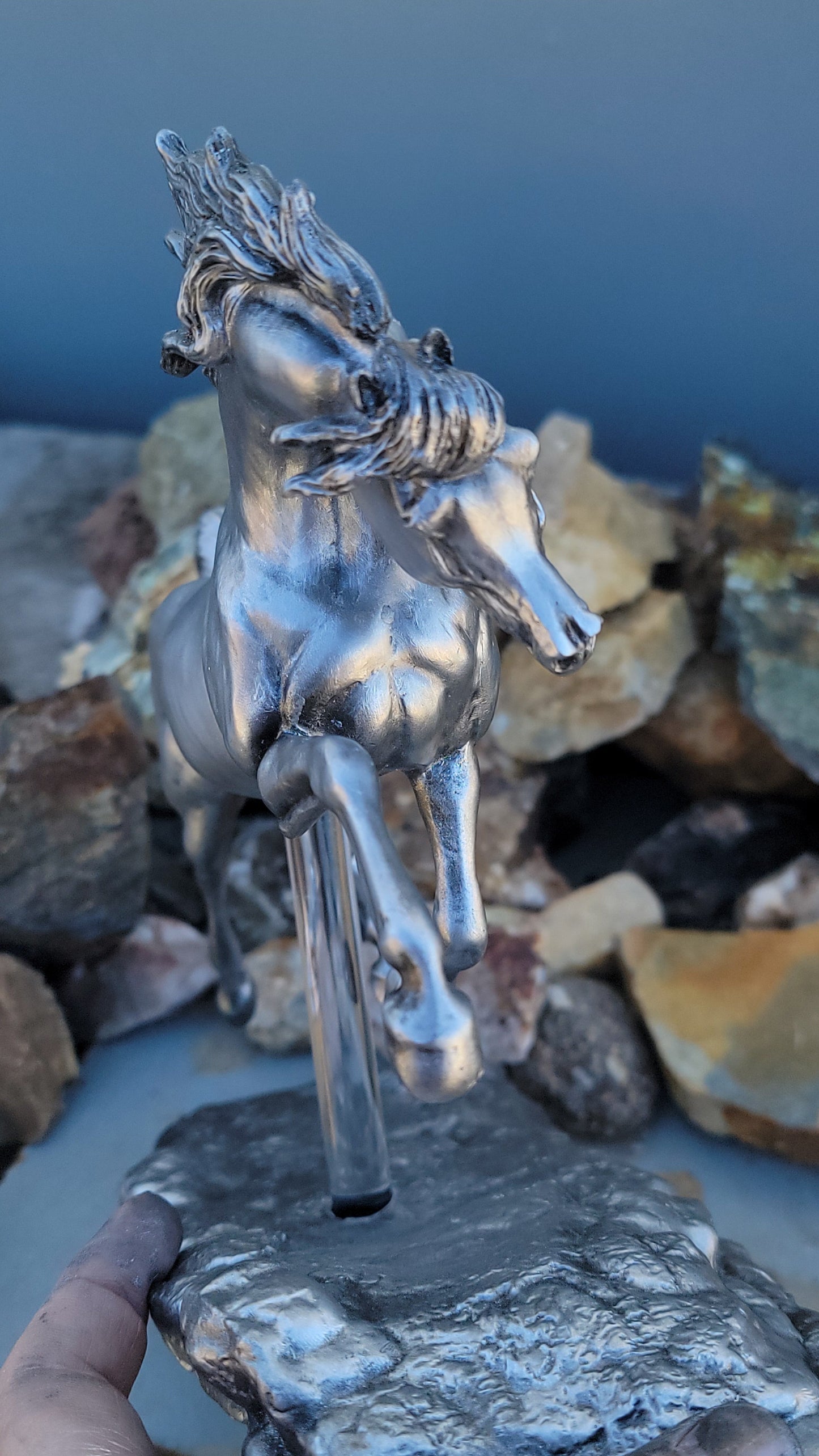 Shahdeen – White Bronze | One of a Kind Model Horse Sculpture