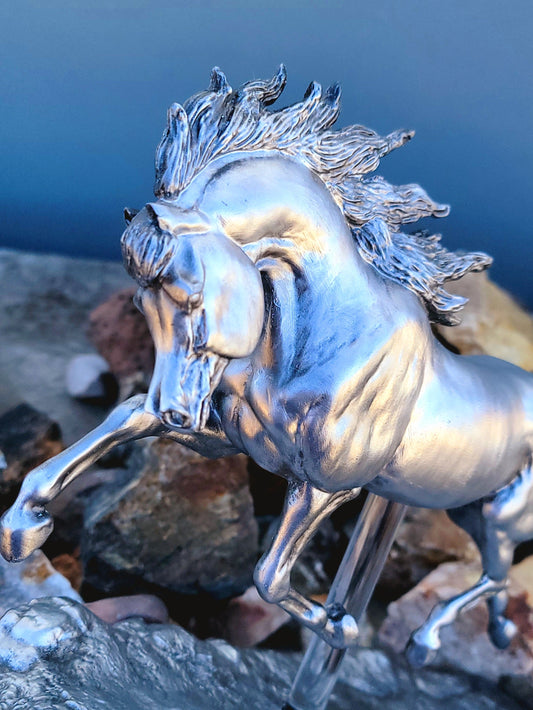 Shahdeen – White Bronze | One of a Kind Model Horse Sculpture