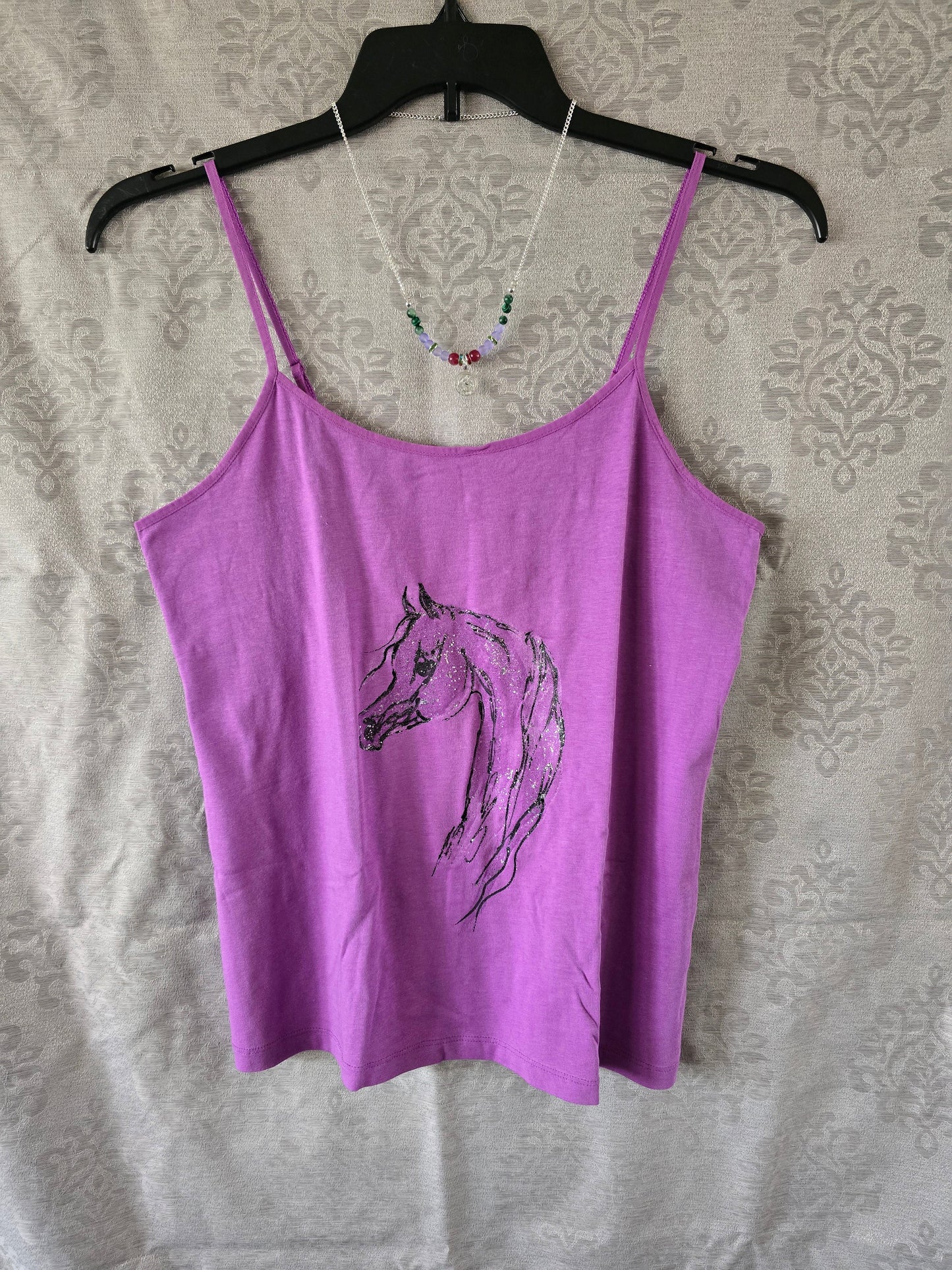 Hand-Painted Arabian Horse Cami — Original Wearable Art