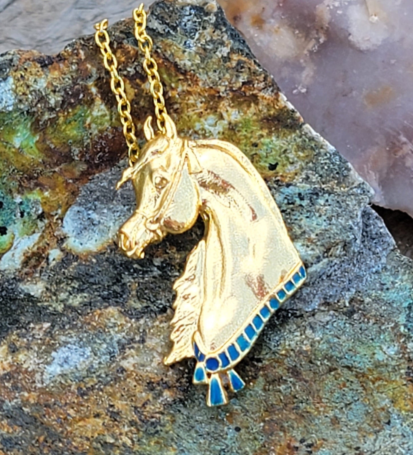 18K Gold Plated Arabian Horse Necklace