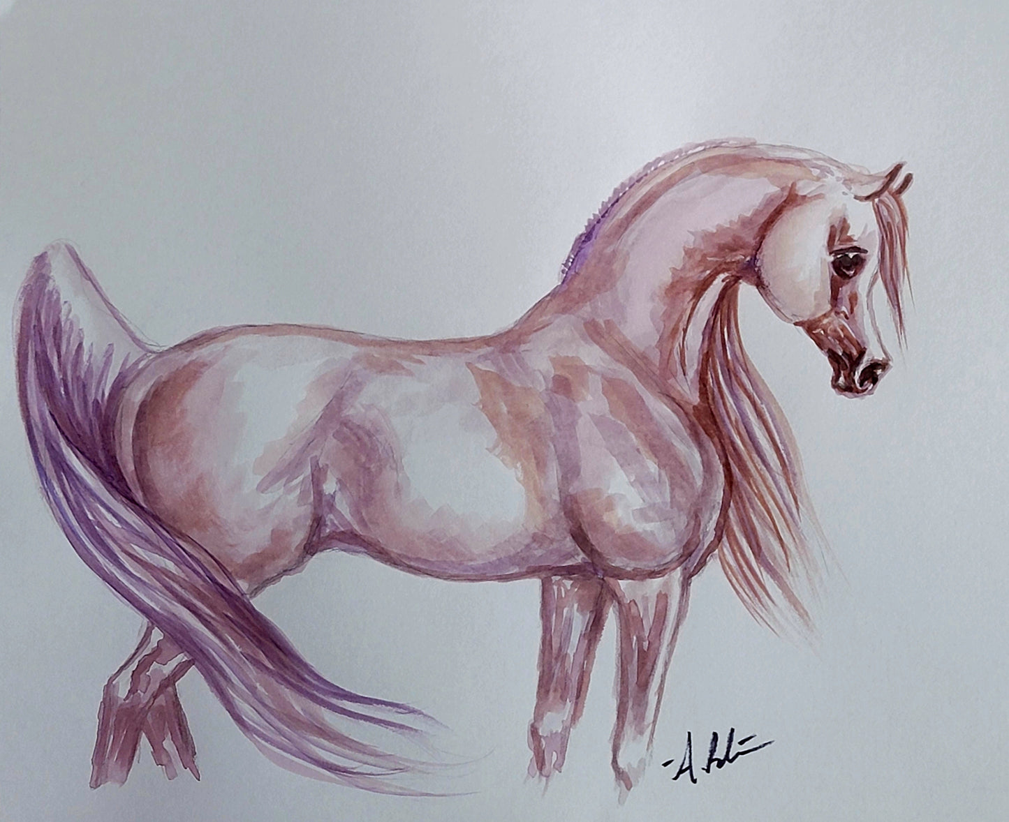 Nahr al-Ward — Original 9x12" Watercolor Painting