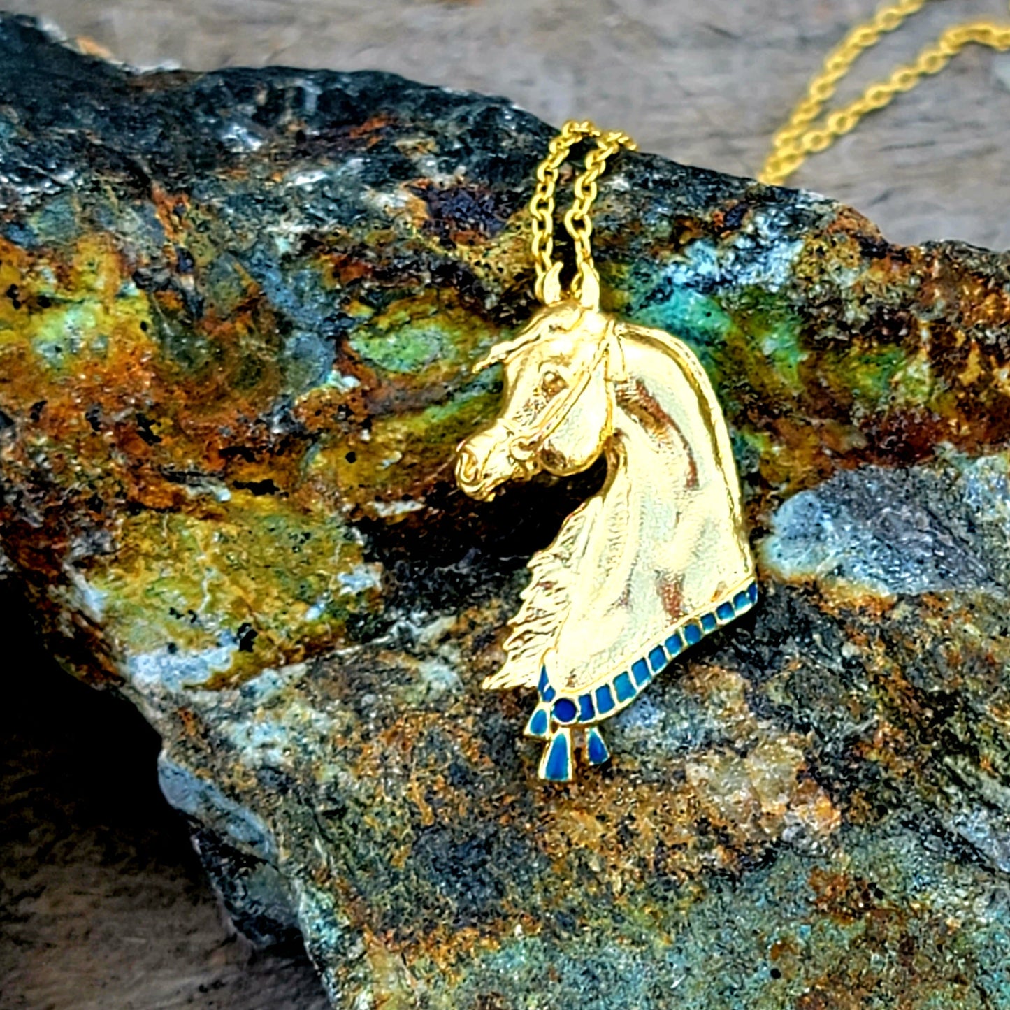 18K Gold Plated Arabian Horse Necklace