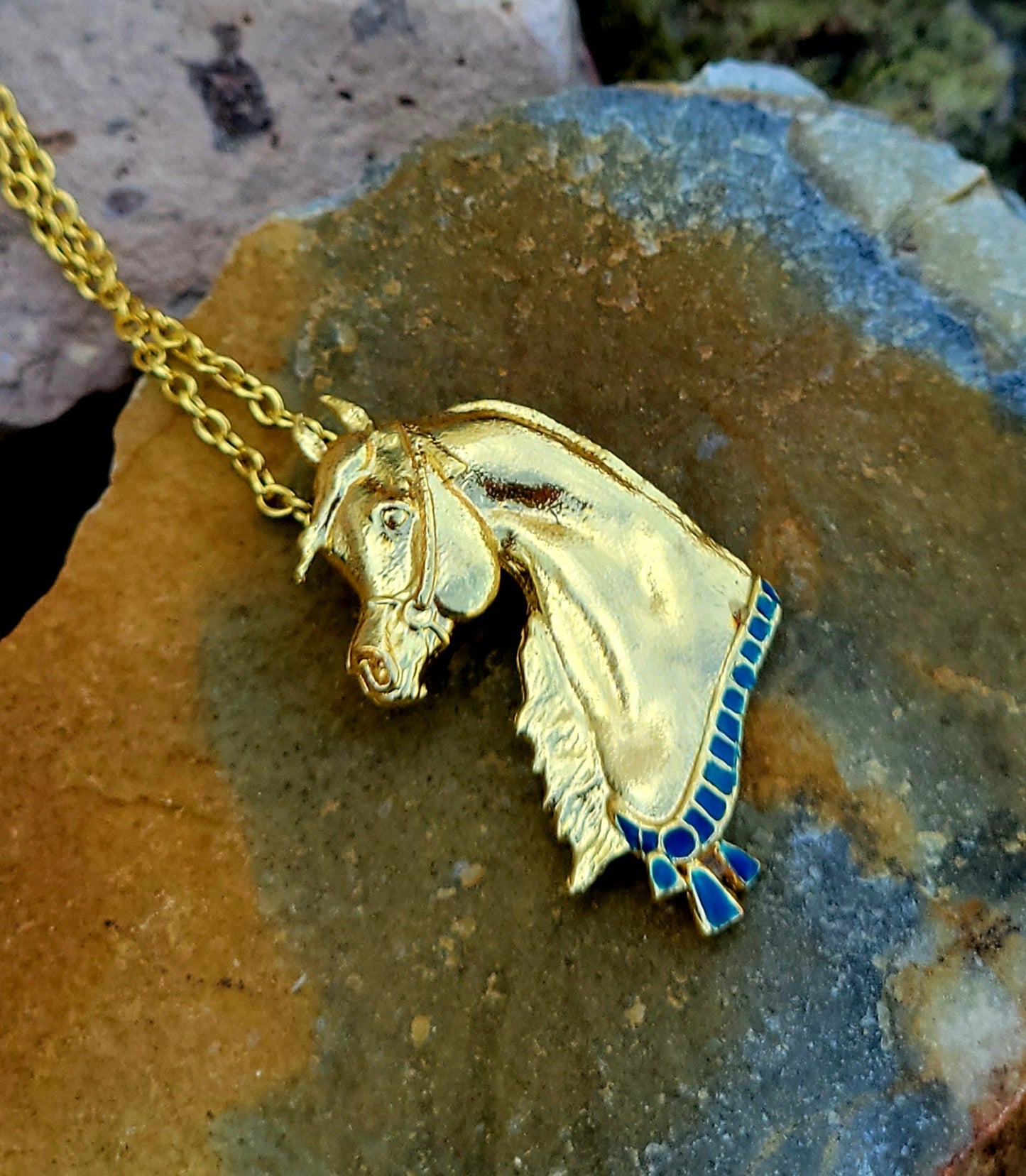 18K Gold Plated Arabian Horse Necklace