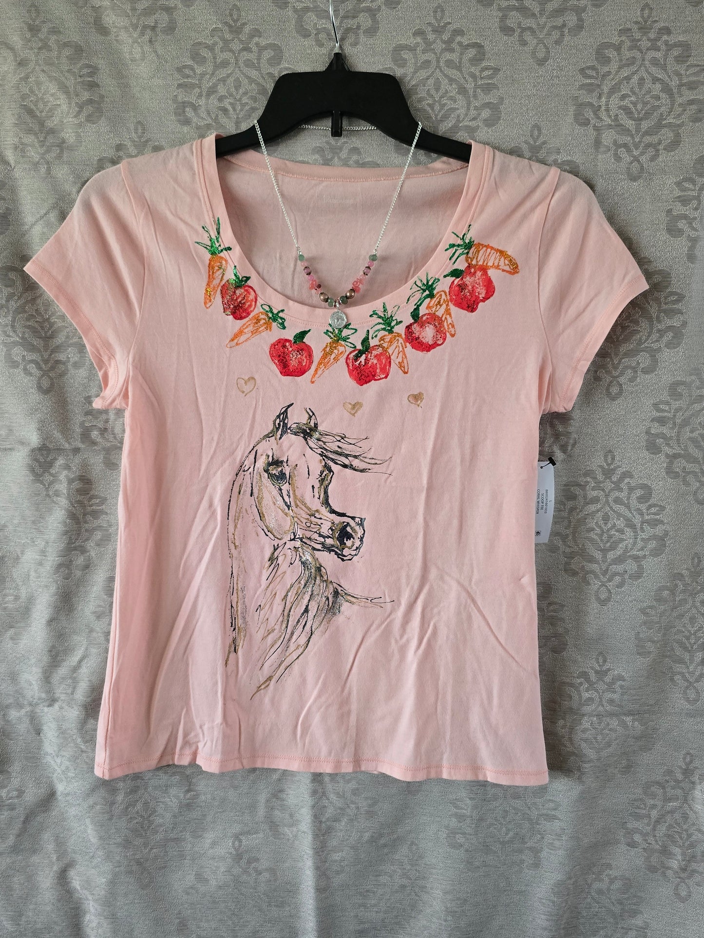 Hand-Painted Arabian Horse T-Shirt — Original Wearable Art