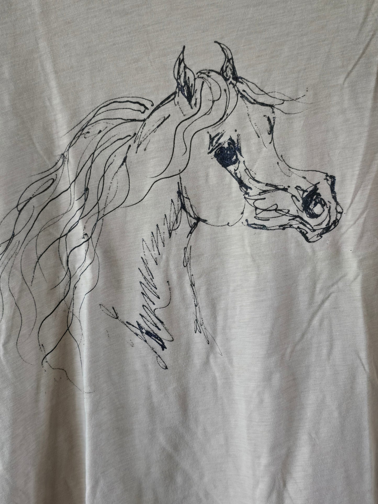 Hand-Painted Arabian Horse T-Shirt — Original Wearable Art